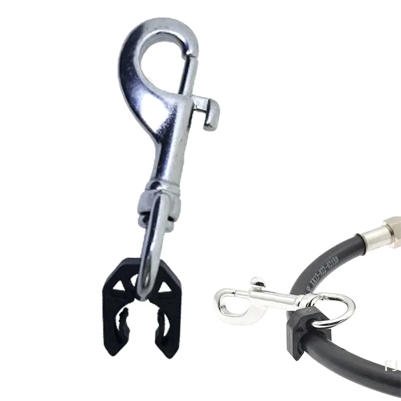 [YU]Diving Quick Release Pipe Clip Hose Holder Clip BCD Hose Second Stage Fixed Hook Pressure Gage Hanging Parts Hose Buckle
