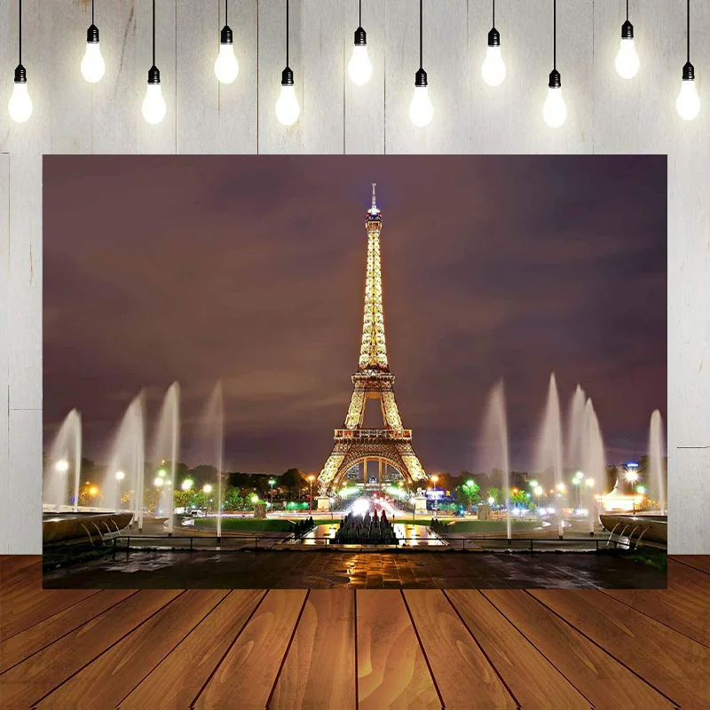 Eiffel Tower Paris Landmark Global Backdrop Travel Landmark On Earth Photography Background Banner Decoration Baby Shower