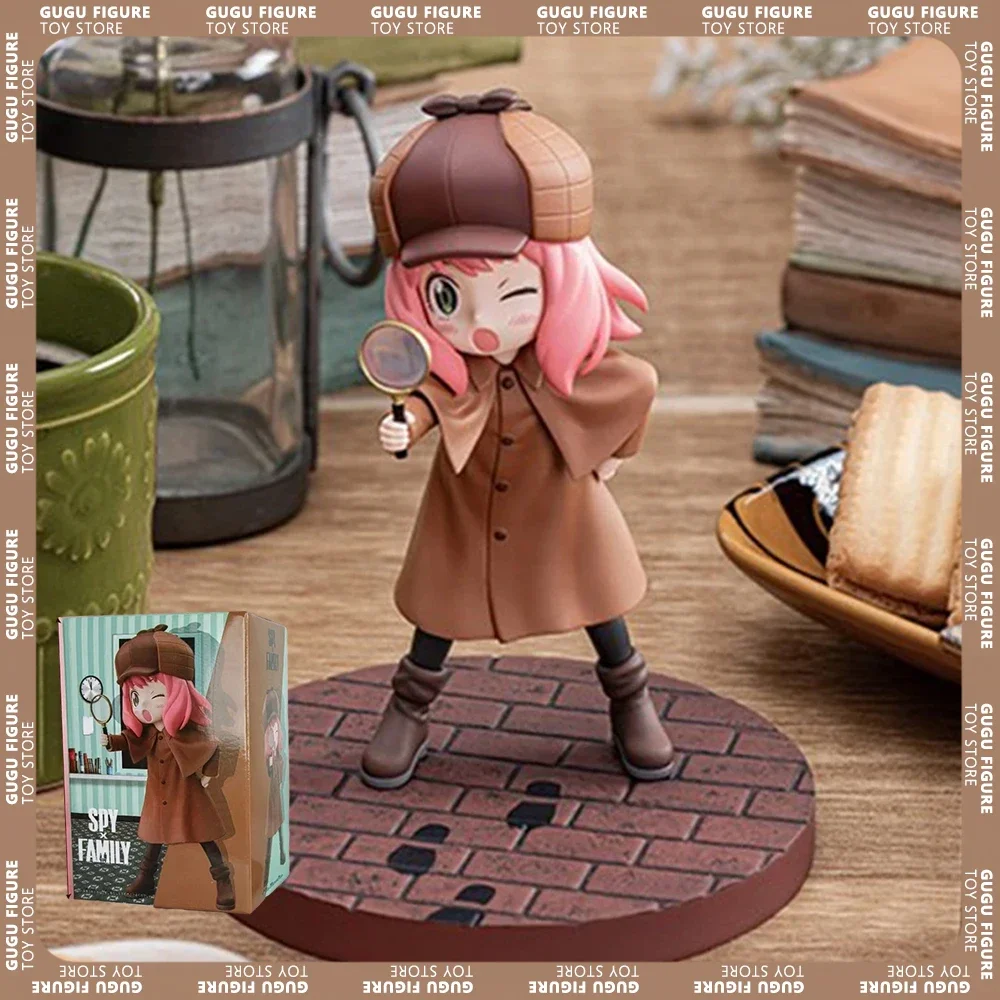 

Spy family action character, detective uniform, PVC anime model series, decorative toy, children's New Year gift, 13cm, Anya Fog