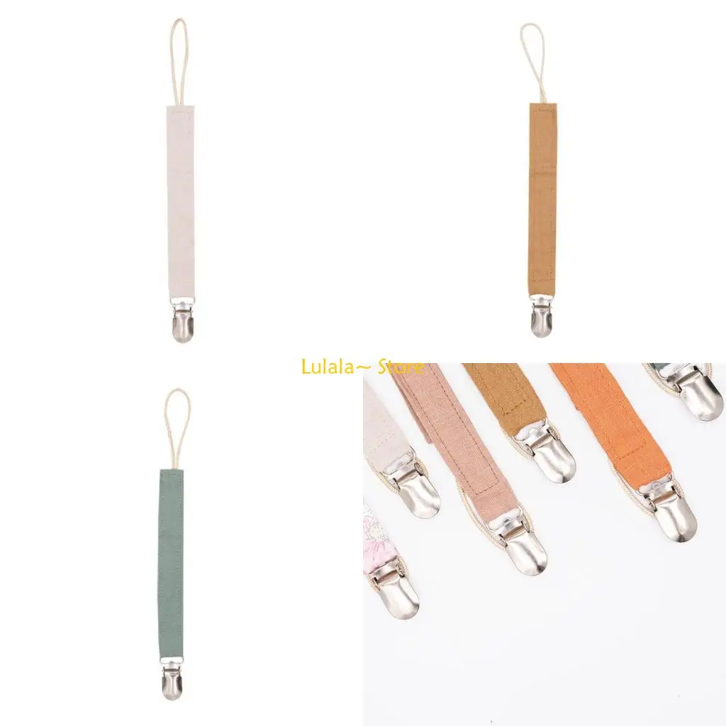 

Y4QA милый держатель для соски-пустышки из хлопка и льна для маленьких девочек, подарок для душа для мальчиков и девочек, на