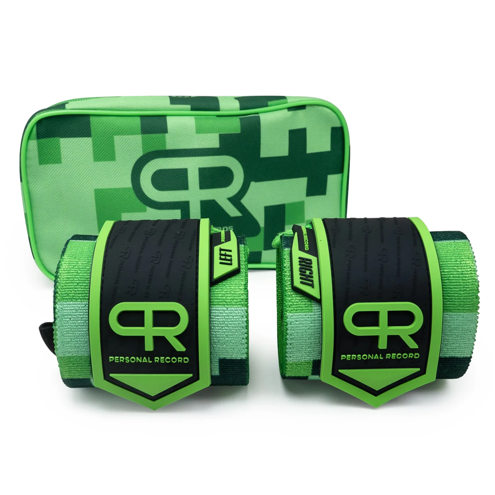 PR Heavy Duty Premium Polsbandages Persoonlijke Record Camouflage Mozaïek Polsbanden Gewichtheffen Deadlift Gym Fitness Polsband