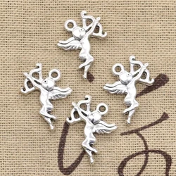 30pcs Charms Love Angel Cupid 20x15mm Antique Silver Color Pendants DIY Necklace Crafts Making Findings Handmade Tibetan Jewelry