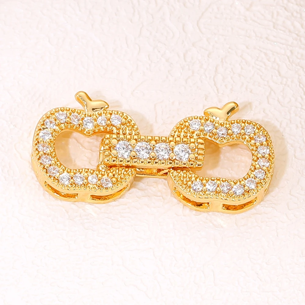 Juya DIY 18K Gold Plated Creative Closure Fasteners Lock Clasps Accessories For Needlework Beads Pearls Jewelry Making Material