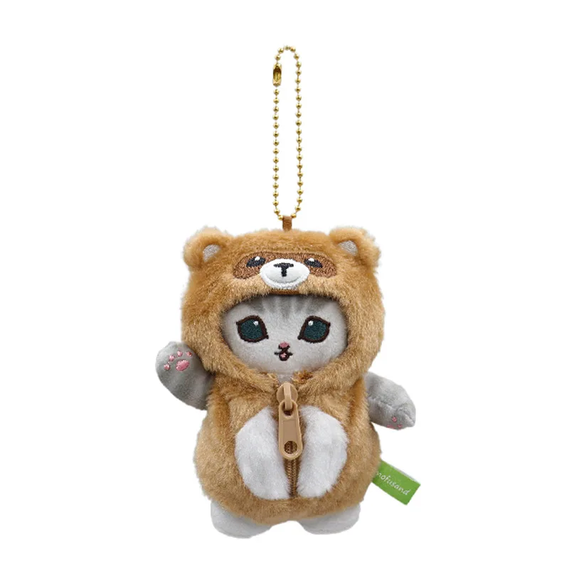 Kawaii dessin animé Mofusand mignon requin chat série animale raton laveur renard en peluche jouet sac à dos porte-clés poupée ami anniversaire cadeau créatif