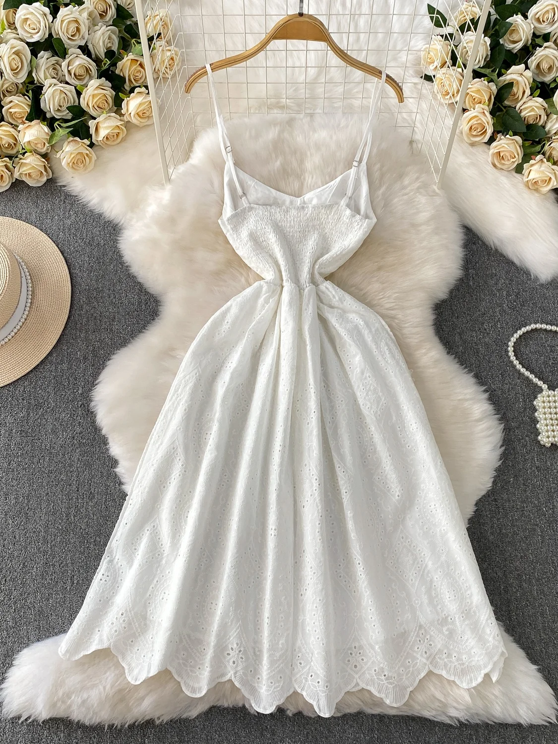 White Embroidered V… - image