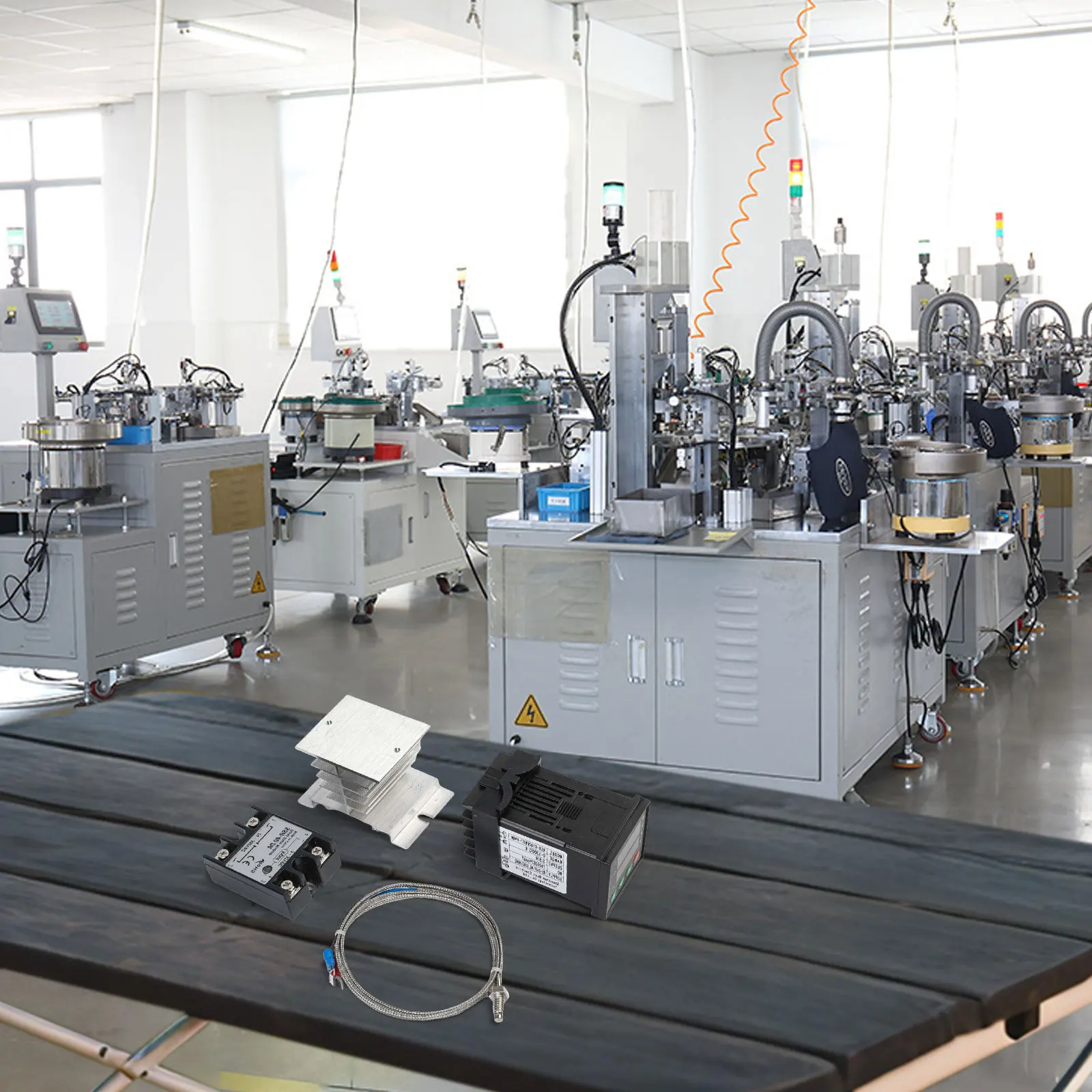 デジタルrkc pidサーモスタット,REX-C100出力のデジタル温度コントローラー,40da ssrリレー,k jネジ,1m熱電対,1セット