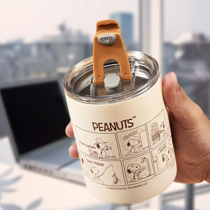 Kubek termiczny ze stali nierdzewnej Snoopy 350 ml, termos na kawę, butelka na wodę, szczelny, podróżny, akcesoria do kubków termicznych podróżnych.