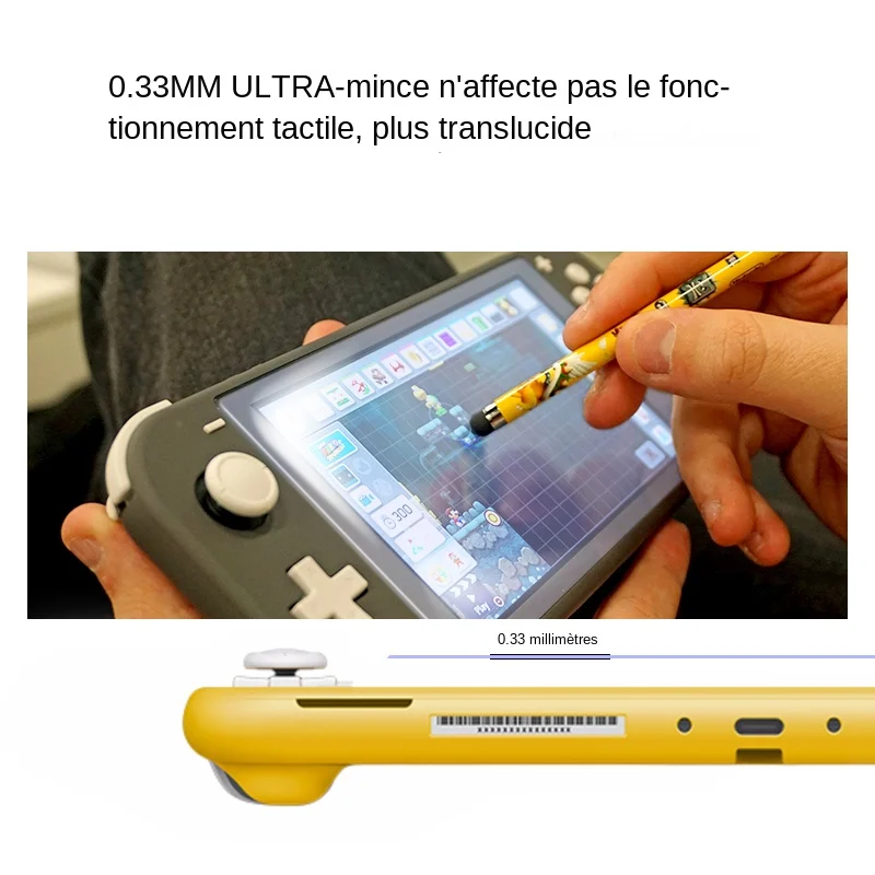 DATA FROG – protecteur d\'écran pour Nintendo Switch Lite, en verre trempé Transparent HD