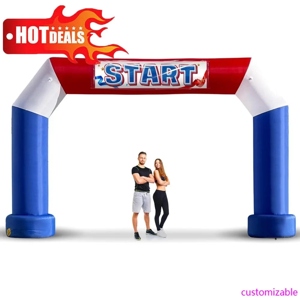 

Fashion-20Ft Polygon Inflatable Arch With Built-in Blower - Primary Colors, Archway Recommended For Races, Marathons, Organized