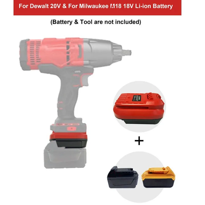 Battery Convert Adapter For Dewalt 18V For Milwaukee M 18 Lithium Battery Converted For Craftsman lithium battery Machine