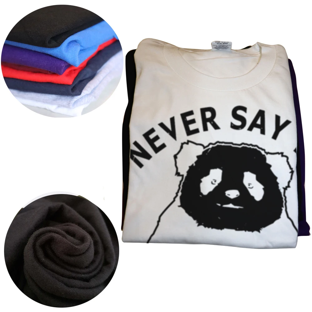 Lustige „Never Say No To Panda“-Grafik-T-Shirts für Herren und Damen, modisches, lässiges T-Shirt aus 100 % Baumwolle, lockeres, übergroßes T-Shirt für den Sommer – Detail 4