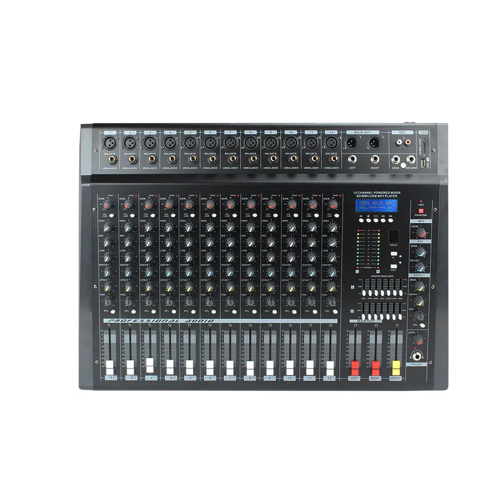 audio mixer 12 channel price power mixer usb interface controller home music karaoke