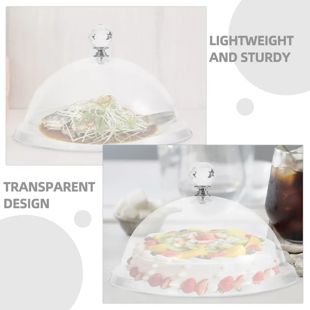 Clear Food Dome 31.5Cm Transparent Cake Cover For Dessert Fruit Plate Reusable Protective Lid Fresh Keeping Cover For Home