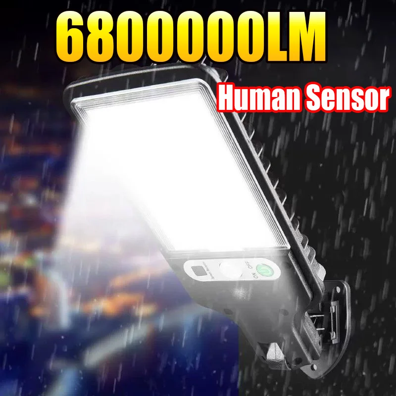 

Powerful LED Solar Outdoor Led Courtyard Wall Lamp 3 Modes Human Body Induction Garden Terrace Garage Door Street Lighting