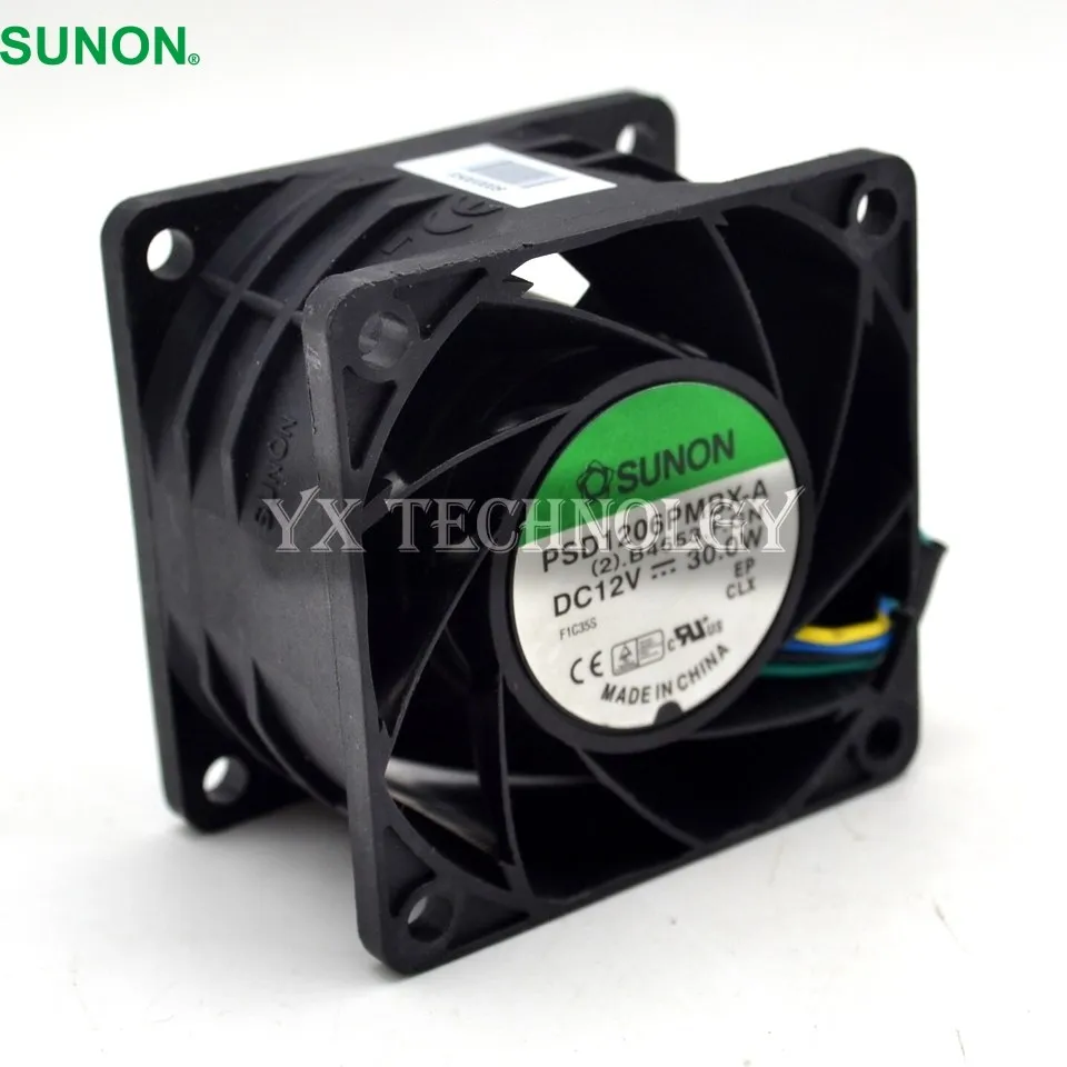 สำหรับ SUNON ใหม่ PSD1206PMBX-A 6038 12V 30W 60มม.ความเร็วสูง Booster พัดลมระบายความร้อนอาชญากรรม60*60*38มม.