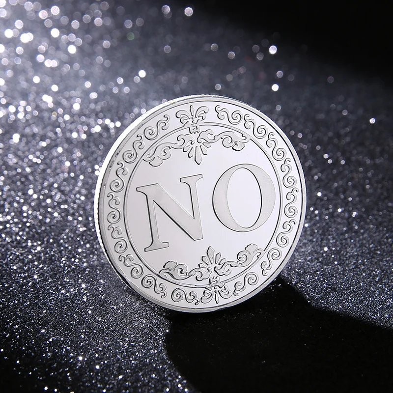 1PC Bronze Yes Or No Commemorative Coin Souvenir Non-Currency Game Prop Decision Coins Collection Decoration Crafts image 3