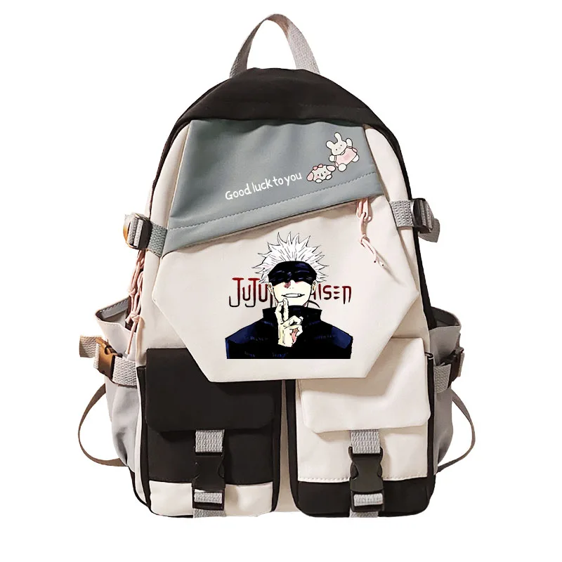 Jujutsu Kaisen Cartoon Print Bag Jeugd Student Schooltas Kinderen Rugzak Uitje Reistas Vrijetijdstas Kindertas