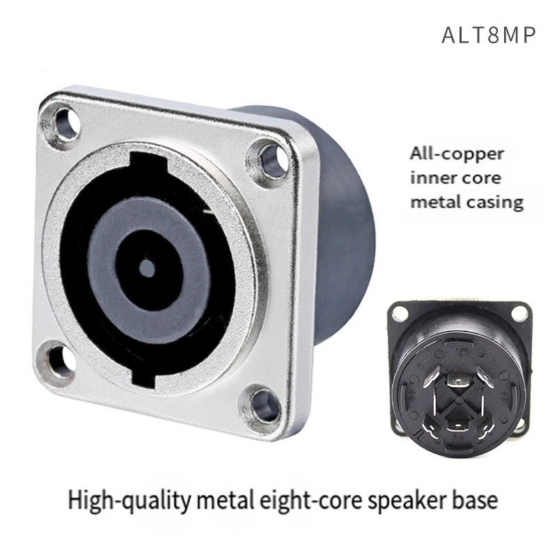 Gold Plated Speakon NL4MP 4-Pin Audio Socket Connector for Amp, PA System, Stage Speaker, Live Sound & Studio Equipment