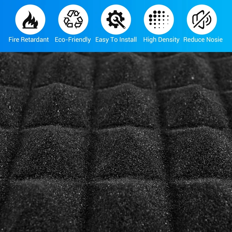 Sound insulation cotton 24Pcs 30X30X2.5cm Sound Insulation Insulation Foam Sound Insulation Foam