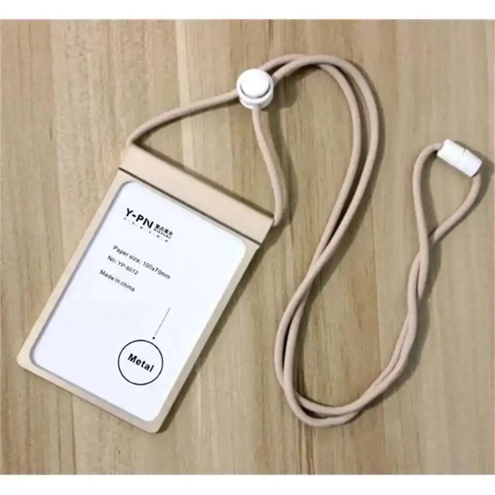 Aluminum Alloy Metal Id Card Sign Frame Name Badge Holder Cover With Lanyard - Image 4