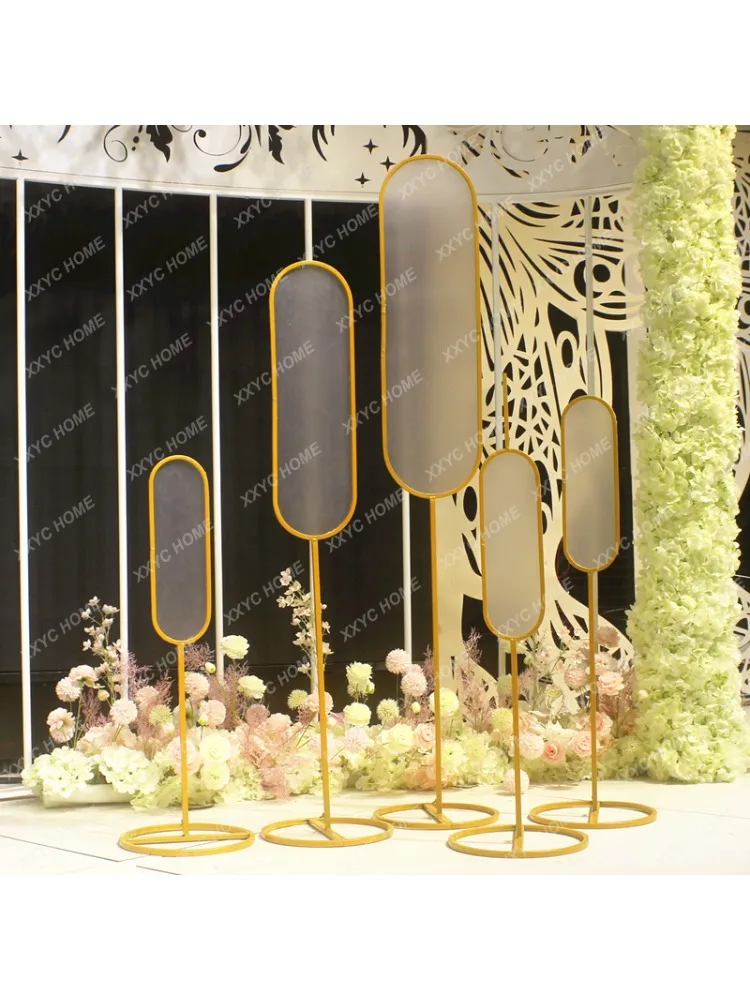 New Wedding Props Cross Six-Piece Sunshine Film Iron Screen Stage Decoration Background Layout Road Lead Decoration