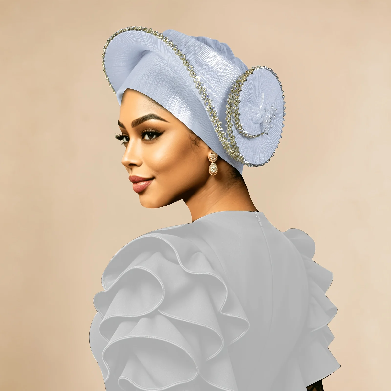 New Style, High-End, Elegant and Beautiful Floral Plastic Steel Hat with Rhinestones, Featuring a Well-Cut, Three-Dimensional Design, Luxurious and Delicate, with a Natural Shine, Suitable for Banquets, Weddings, Dates