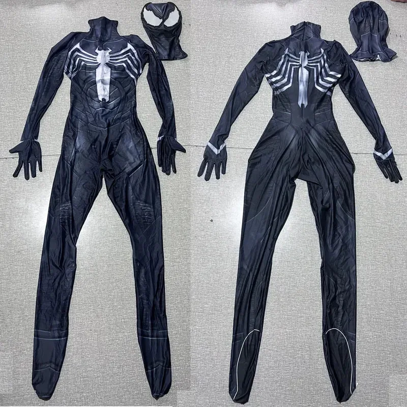Хэллоуин бессонница паук 2 Venom косплей костюм мужской супергерой зентай боди для взрослых вечерние комбинезон