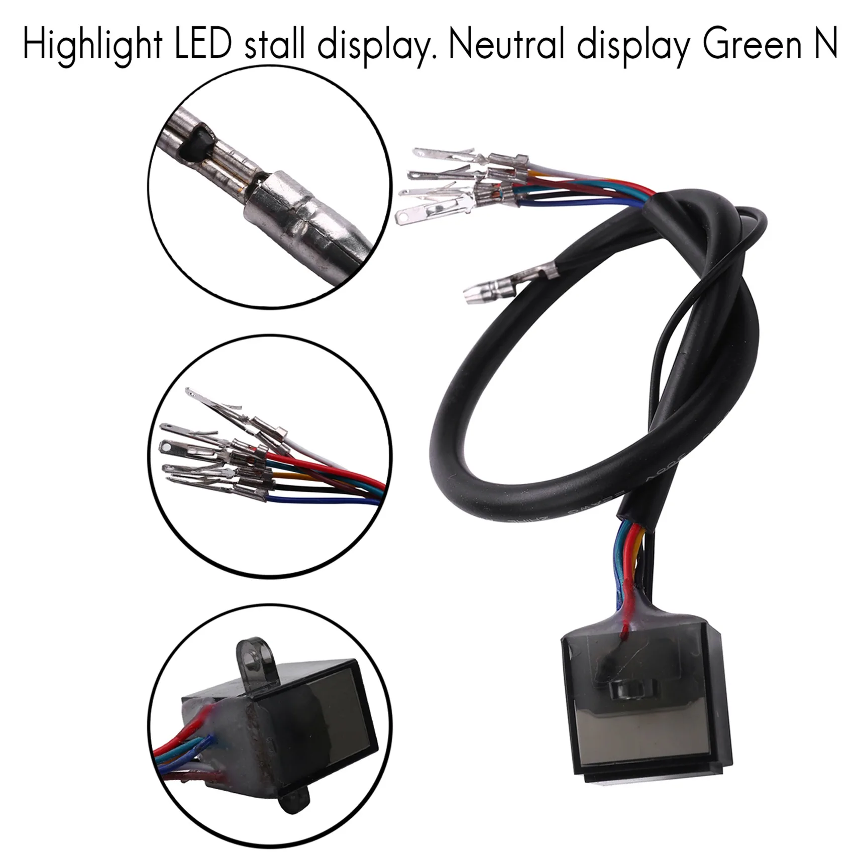 Leading-Green Led Universal N-6 Digital Gear Indicator Motorcycle Display Shift Lever Sensor Motorbike Accessories