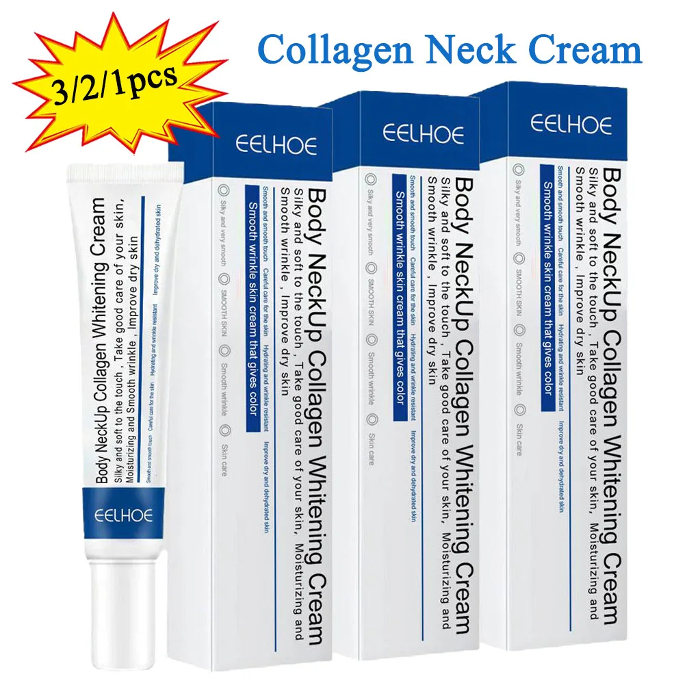 1/2/3pcs Collagen Neck Cream Moisturizing Tightening Lifting For Neck Double Chin Reducer Fine Lines Skin Care