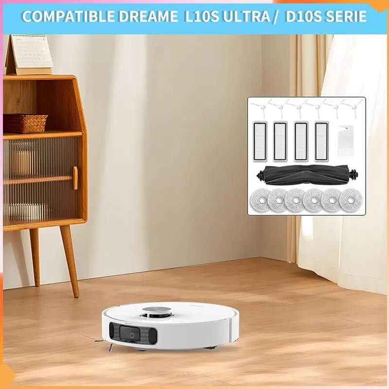 Spare Parts For Dreame L10S Ultra, L10 Ultra Robot Vacuum Cleaner With Main Brush HEPA Filter