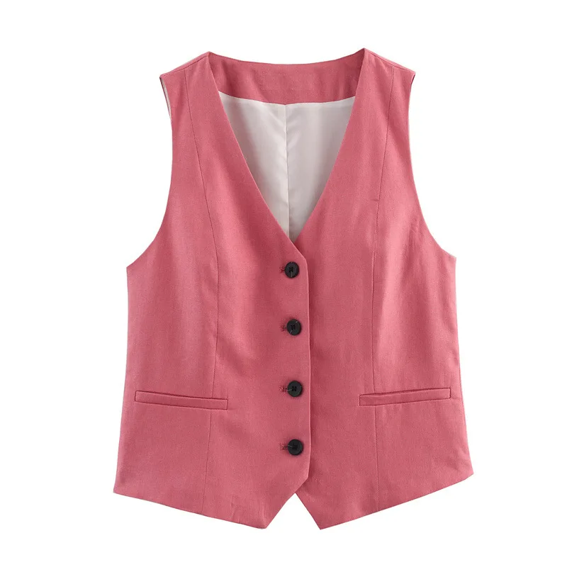 Frauen Sommer Zwei Stück Kurze Set Vintage Solide Einreiher V-ausschnitt Weste Tops + Zipper Shorts Büro Dame Anzüge