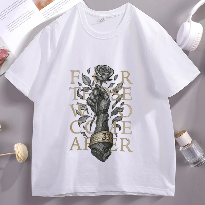 Expedition 33 Tshirt Men Women Casual for Those Who Come After Vintage T-shirt Casual Cotton Short Sleeve Round Neck Tees