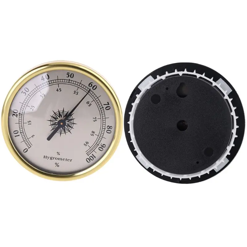 7.2cm Thermometer and Hygrometer Convenient Humidity Meter Gauge with Arched Plastic Lens No Battery Needed for Bed Room