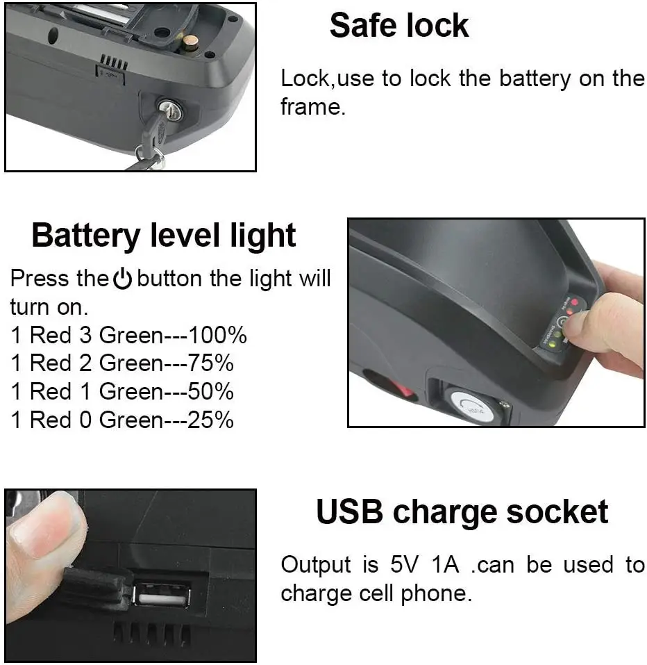 Original 48V 17.5AH Hailong Ebike Battery Samsung Lithium Battery Pack for 350W 500W 750W 1000W Motor With charger