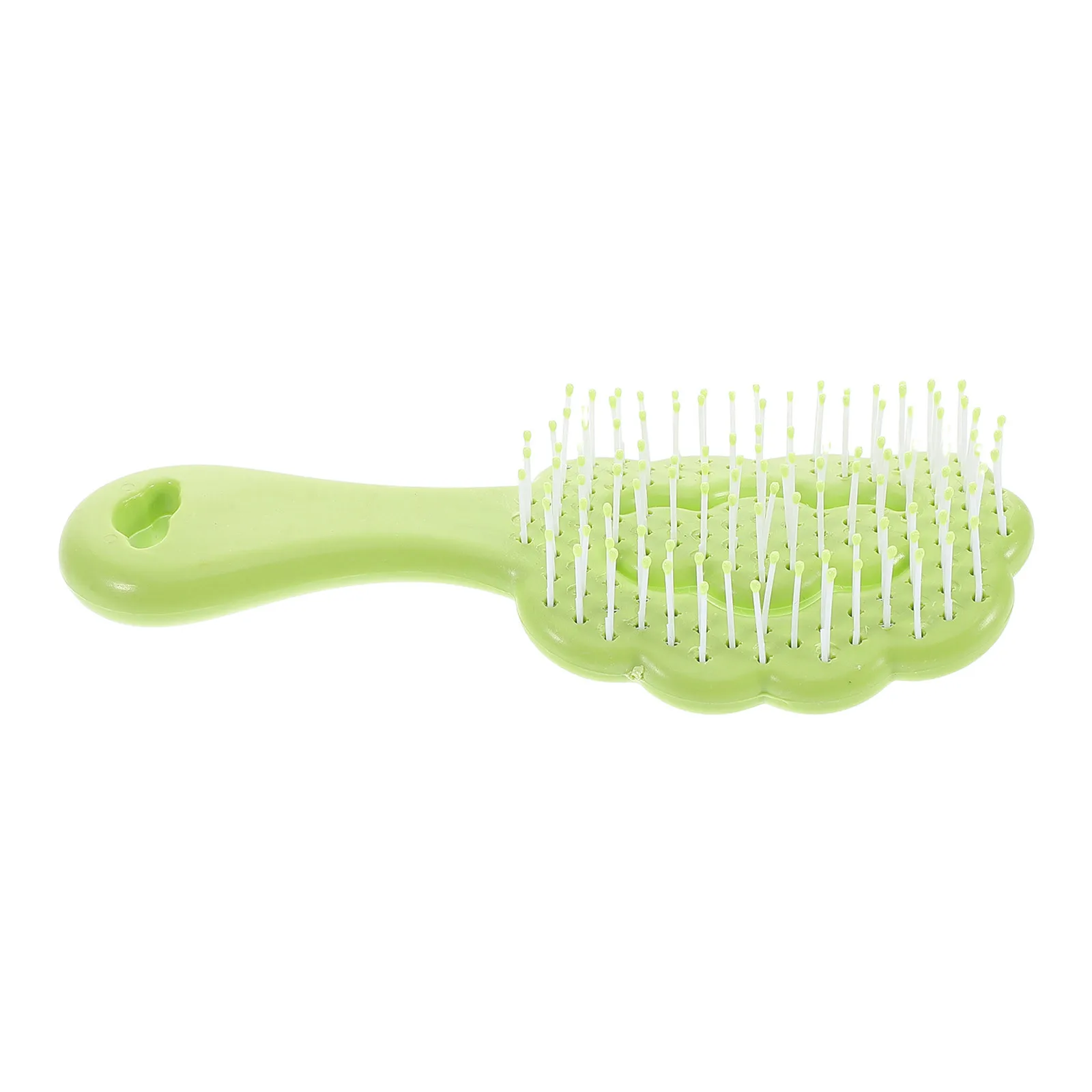 سحابة وفك تشابك الشعر فرشاة الكرتون الاطفال Detangler غير مؤلم أداة تدليك فروة الرأس الضوء الأخضر للسفر سميكة مجعد الرطب الجاف