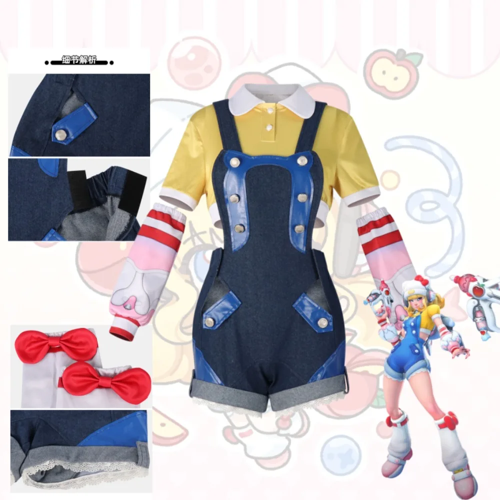 Overwatch Juno Collaboration Cosplay Costume Full Set Cute Overalls Game Character Roleplay Outfit for Comic Con Halloween