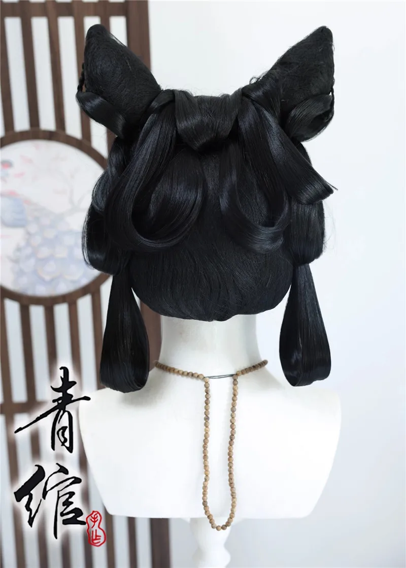 Stil Liyuan Cosplay Perücken Anime Hanfu Spitze Perücke Katze Ohr Perücke Chinesische Traditionelle Cosplay Perücke Weibliche Synthetische Haar + Perücke Kappe