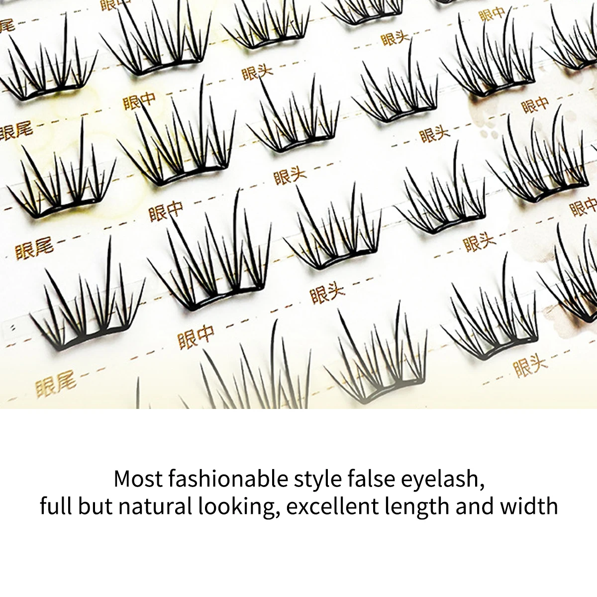No-GlueSelf-adhesive Lash Manga Eyelashes Ultra-thin Sheet Series False Eyelashes Zero Touch Feeling Segmented Lashes