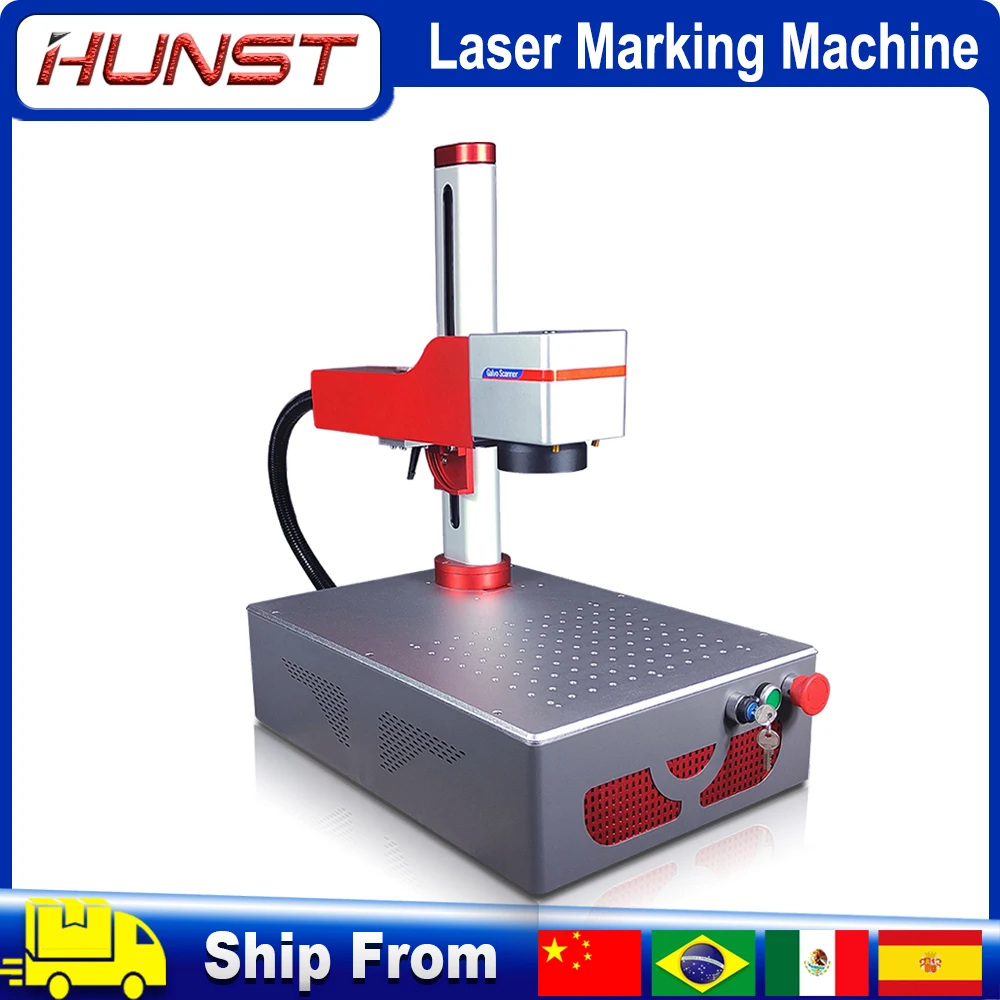 Hunst Small Laser Marking Machine MAX 30W Portable Foldable Mini Fiber Engraver for DIY Marking Gift Metal Jewelry Engraving