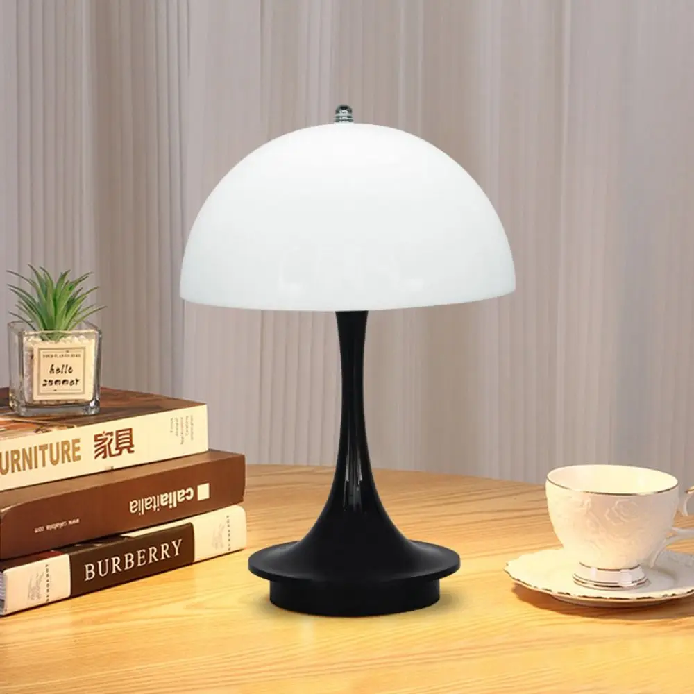

Rechargeable Mushroom Table Lamp High-end Atmospheric Desk Lamp Touch 3 Colors Dimming Bedroom Decorative Light Night Light