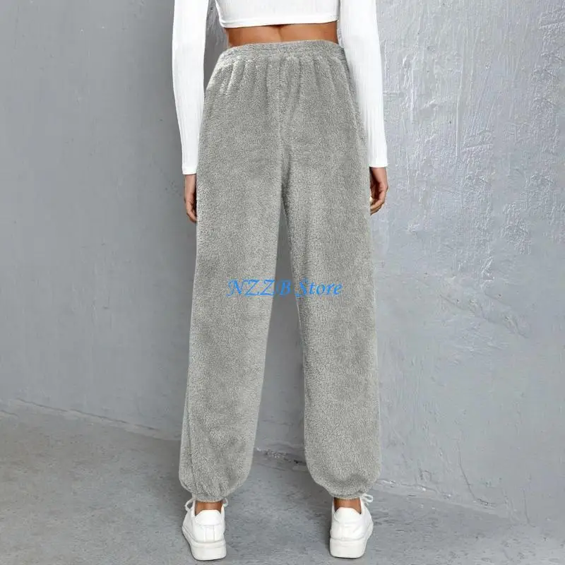 T21F قيعان النوم الصوفية للسيدات تصميم الرباط فضفاضة تناسب الطقس البارد #4