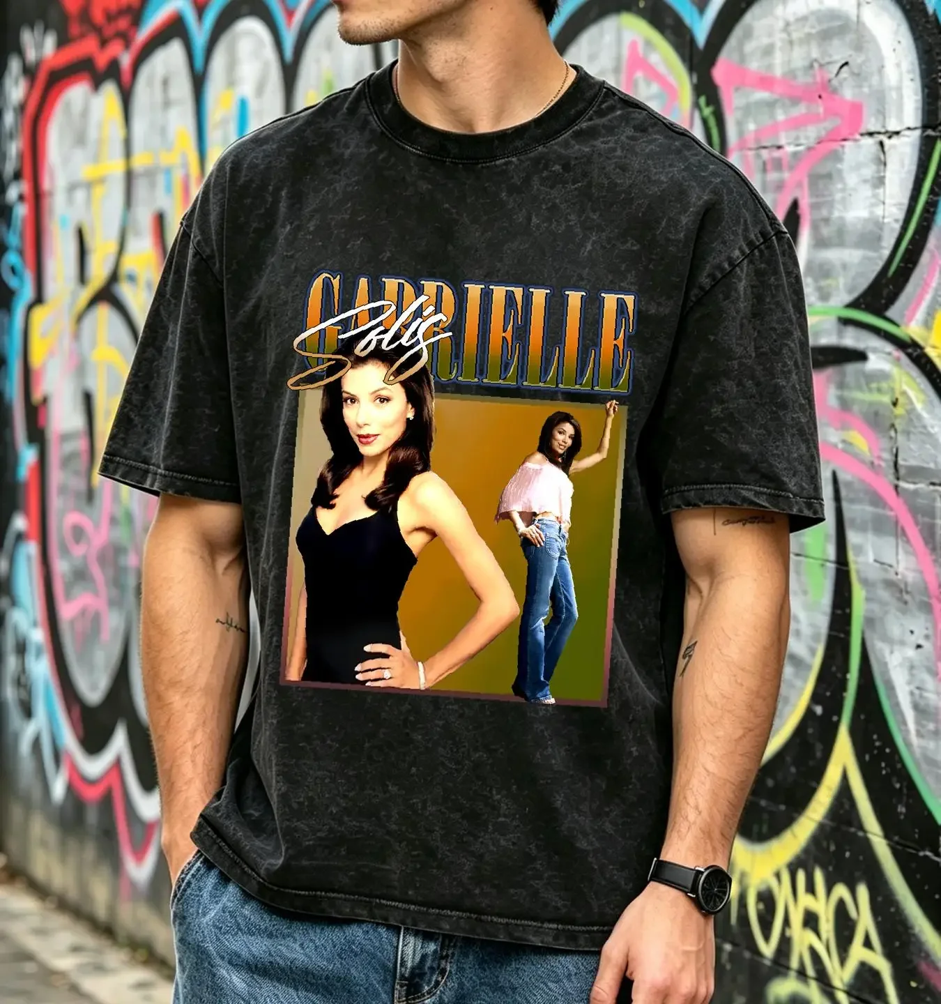 washed T Shirt GABRIELLE SOLIS Homage For Fans Of The TV Show Vintage 2000s Susan Bree Lynette long or short sleeves vintage