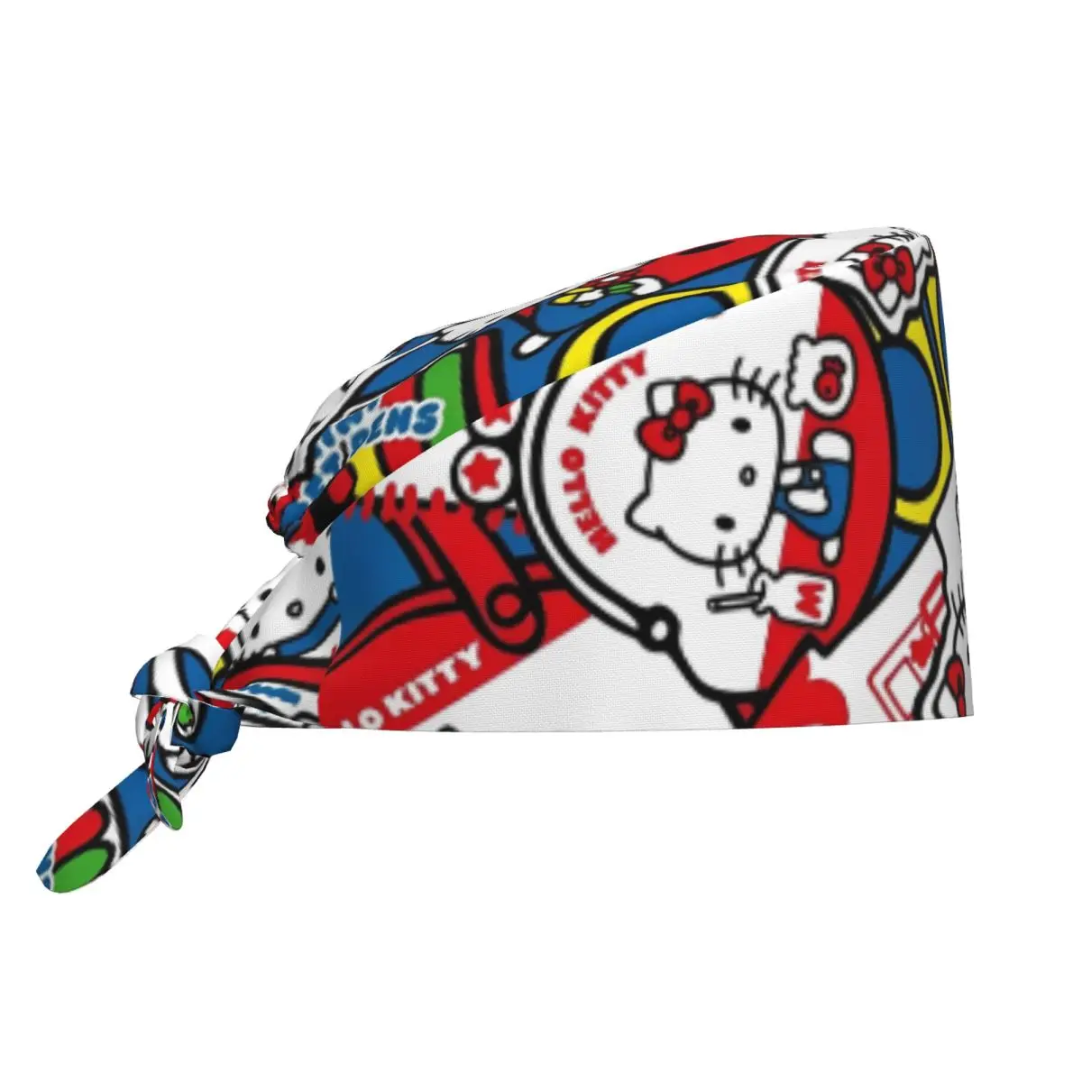 

Hello Kitty Colorful Scrubs Cap Classic Cute Cartoon Lab Surgeon Surgical Caps Men Women Pet Grooming Nursing Working Hats Cap