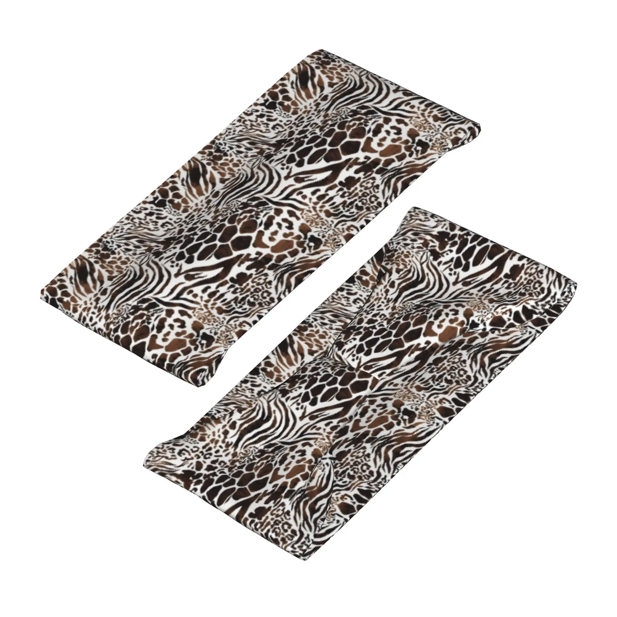 Leopard Zebra Mixed Animal Print Headband Sweat Absorbent Sports Hairband for Yoga Running Daily Wear Elastic Non-slip Fashion