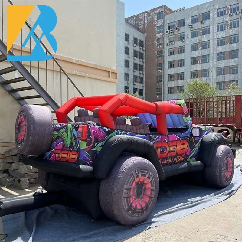 Customized Advertising Display Giant Inflatable Jeeps Vehicle for Exhibition Decoration Toys