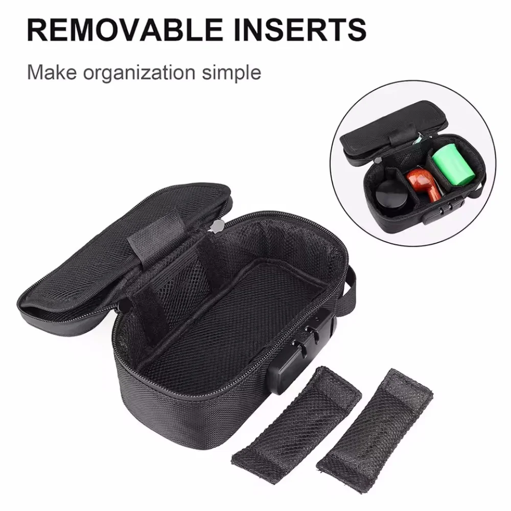 New Smell Proof Bag Large-capacity With Lock Activated Carbon Deodorant Bag Portable Pipe Bag Convenient with Combination Lock