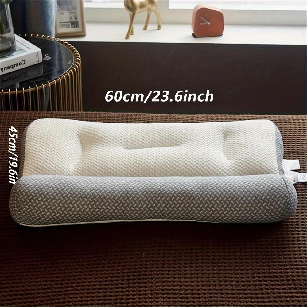 1pc Memory Foam Cervical Pillow, 2 in 1 Ergonomic Contour Orthopedic Pillow for Neck Pain, Contoured Support Pillows,Neck Pillow