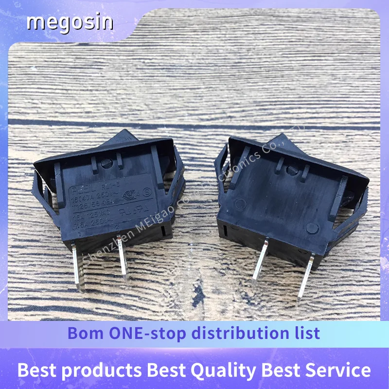1~5pcs/lot Boat-type switch RL1-5 two-pin two-position rocker power switch 16A 250V high current