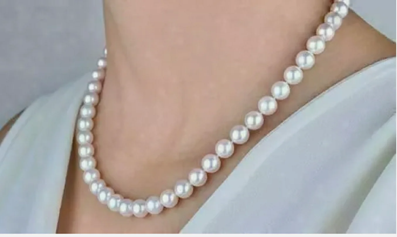 

Ожерелье с белым жемчугом Акойя высшего сорта AAAAA, 8-9 мм, 18 дюймов, застежка из 14-каратного золота