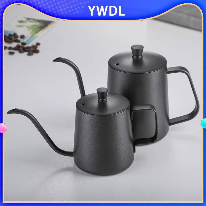 

YWDL 304 Stainless Steel Coffee Pot Long Narrow Spout Drip Kettle Manual Pour Over Coffee Maker Tea Pot 350ml/600ml with Lid